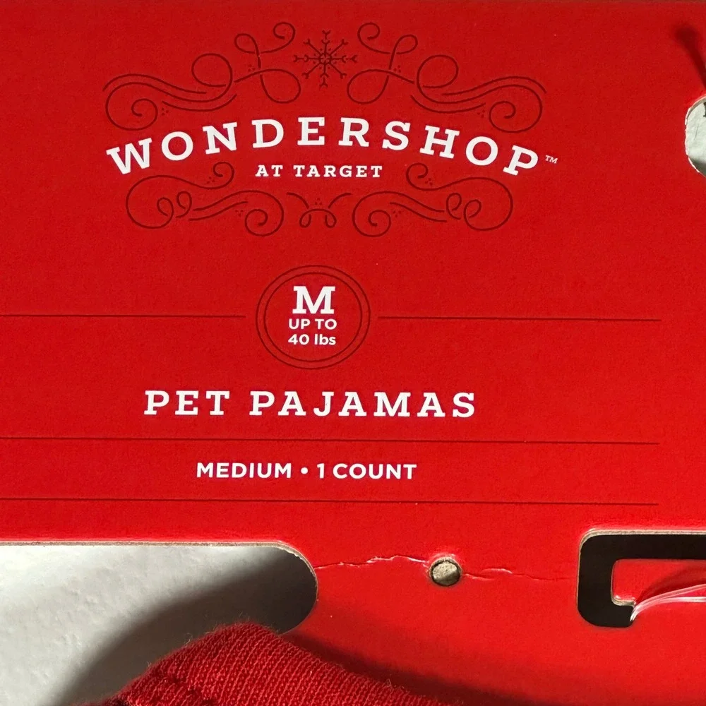 Wondershop Target Pet Pajamas Medium Red Black Buffalo Check Plaid Dog